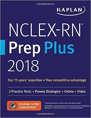 nclex-rn prep plus 2018 1st edition kaplan nursing 1506233309, 978-1506233307