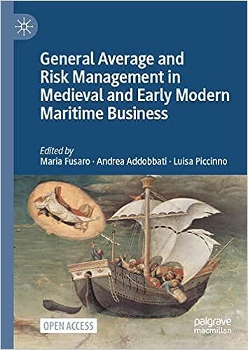 general average and risk management in medieval and early modern maritime business 1st edition maria fusaro,