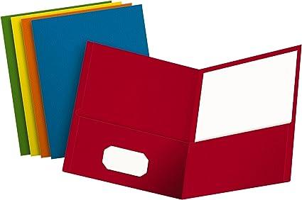 oxford two-pocket folders assorted colors  oxford b000dz9xgo