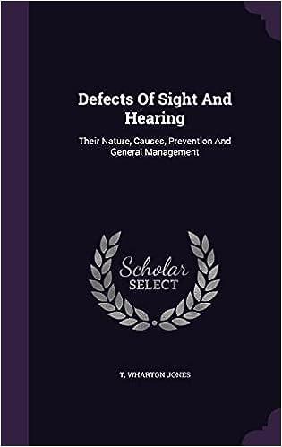 defects of sight and hearing their nature causes prevention and general management 1st edition t. wharton