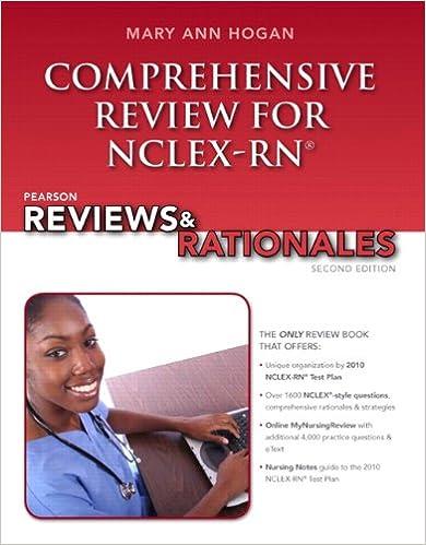 comprehensive review for nclex-rn pearson reviews and rationales 2nd edition mary ann hogan 013262107x,