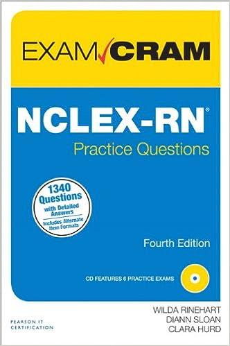 nclex-rn practice questions 4th edition wilda rinehart, diann sloan, clara hurd 0789751070, 978-0789751072