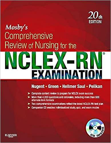mosbys comprehensive review of nursing for the nclex-rn examination 20th edition patricia m. nugent, judith