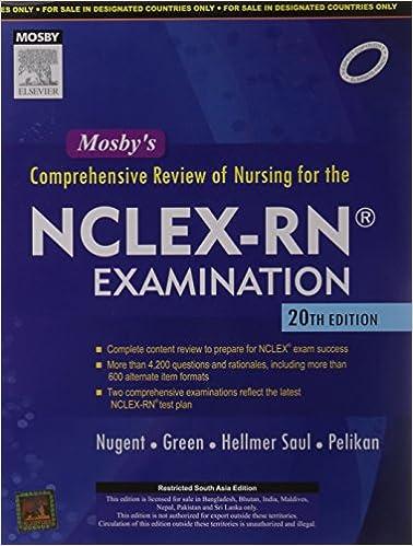 mosbys comprehensive review of nursing for the nclex-rn examination 20th edition edd dolores f. saxton,