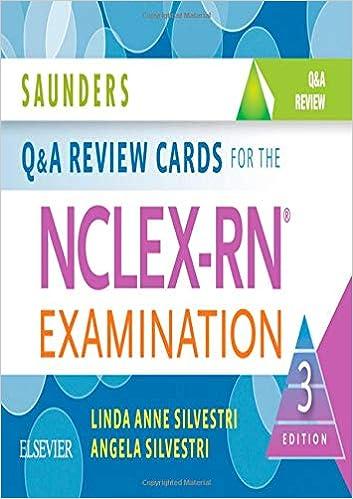 saunders q and a review cards for the nclex-rn examination 3rd edition linda anne silvestri 0323414788,