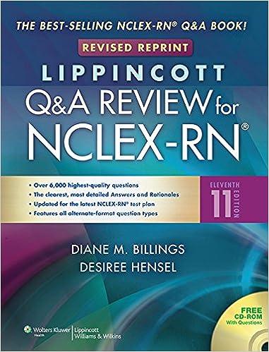 lippincotts q and a review for nclex-rn revised 11th edition diane m billings, desiree hense 1469887762,