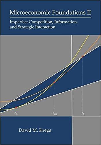 microeconomic foundations ii imperfect competition information and strategic interaction 1st edition david m.
