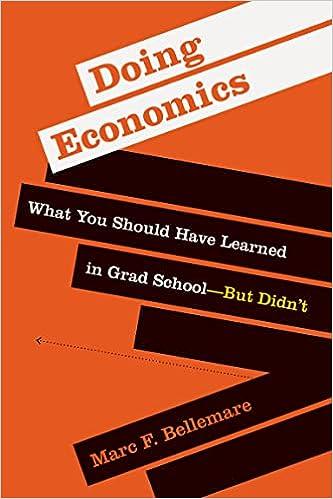 doing economics what you should have learned in grad school but did not 1st edition marc f. bellemare