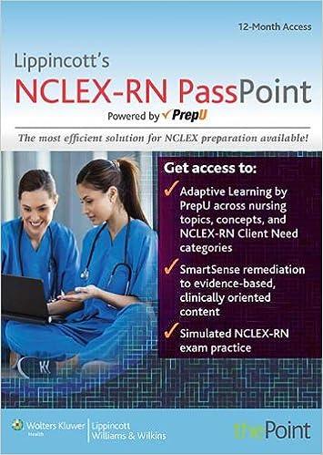 lippincotts nclex-rn passpoint 12th edition lippincott williams and wilkins 1469809354, 978-1469809359