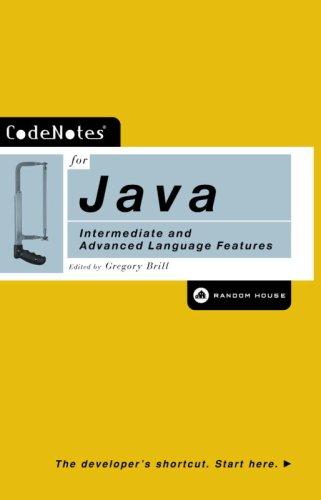 codenotes for java intermediate and advanced language features 1st edition gregory brill 0812991923,