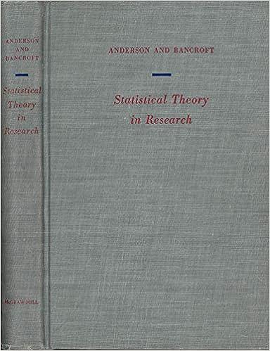 statistical theory in research 1st edition r. l. & t. a. bancroft anderson 0070017107, 978-0070017108
