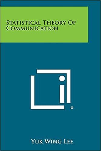 Statistical Theory Of Communication