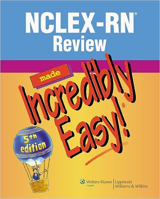 nclex-rn review made incredibly easy 5th edition lippincott williams & wilkin 1608313417, 978-1608313419