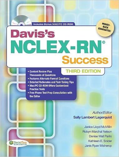 daviss nclex-rn success 3rd edition sally l. lagerquist 0803621647, 978-0803621640