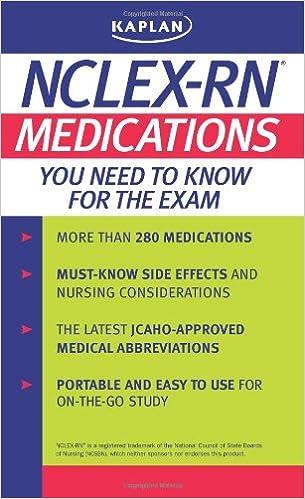 nclex-rn medications you need to know for the exam 3rd edition kaplan 1427797471, 978-1427797476