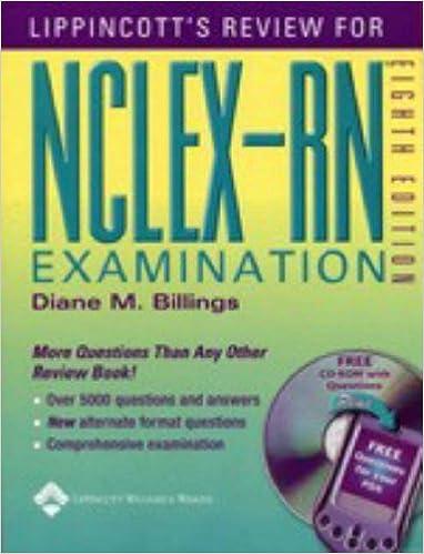 lippincotts review for nclex-rn examination 8th edition diane m. billings 1582553602, 978-1582553603