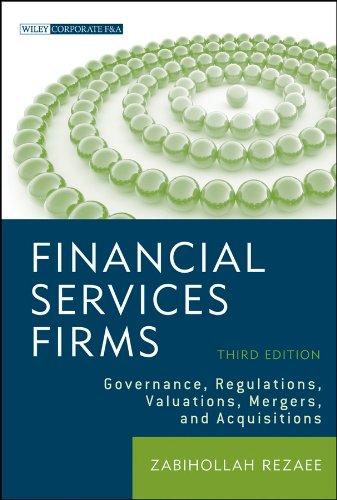 Financial Services Firms Governance Regulations Valuations Mergers And Acquisitions