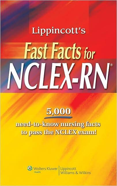 lippincotts fast facts for nclex-rn 5000 need to know nursing facts to pass the nclex exam 1st edition mary