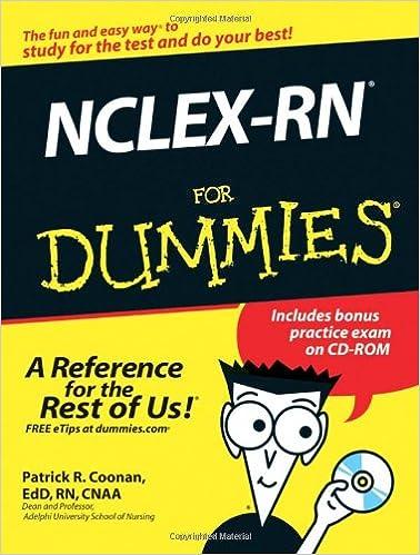 nclex-rn for dummies 1st edition patrick r. coonan 0471752843, 978-0471752844