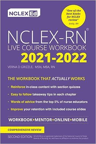 nclex-rn live course workbook 2021-2022 2022 edition verna d grizzle b095nfbqw6, 979-8718876901