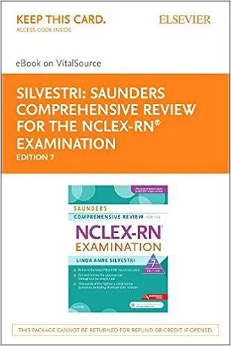 saunders comprehensive review for the nclex-rn examination 7th edition linda anne silvestri 0323391389,