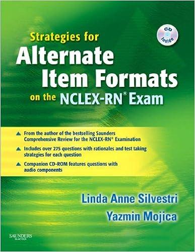 strategies for alternate item formats on the nclex-rn exam 1st edition linda anne silvestri, yazmin mojica
