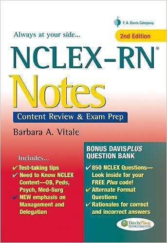 nclex-rn notes content review and exam prep 2nd edition barbara a. vitale 0803629133, 978-0803629134