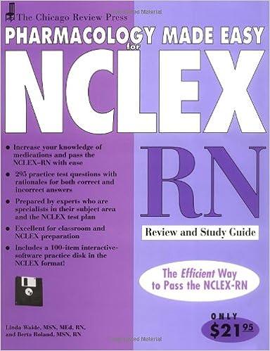 the chicago review press pharmacology made easy for nclex-rn review and study guide 1st edition linda waide,