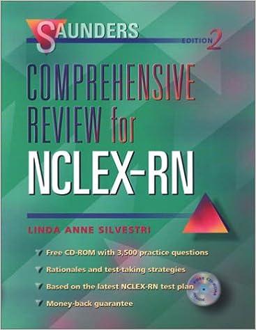 saunders comprehensive review for nclex-rn 2nd edition linda anne silvestri 0721692354, 978-0721692357