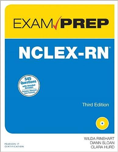 exam prep nclex-rn 3rd edition wilda rinehart, diann sloan, clara hurd 0789751062, 978-0789751065