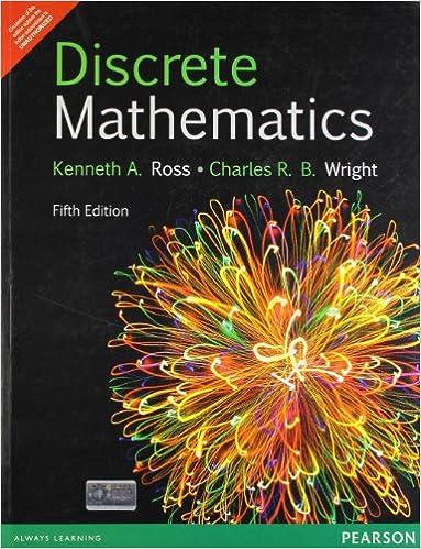 discrete mathematics 5th edition kenneth a. ross,  charles r. b. wright 9788131790618