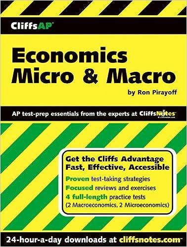 cliffsap economics micro and macro 1st edition ronald pirayoff 076453999x, 978-0764539992