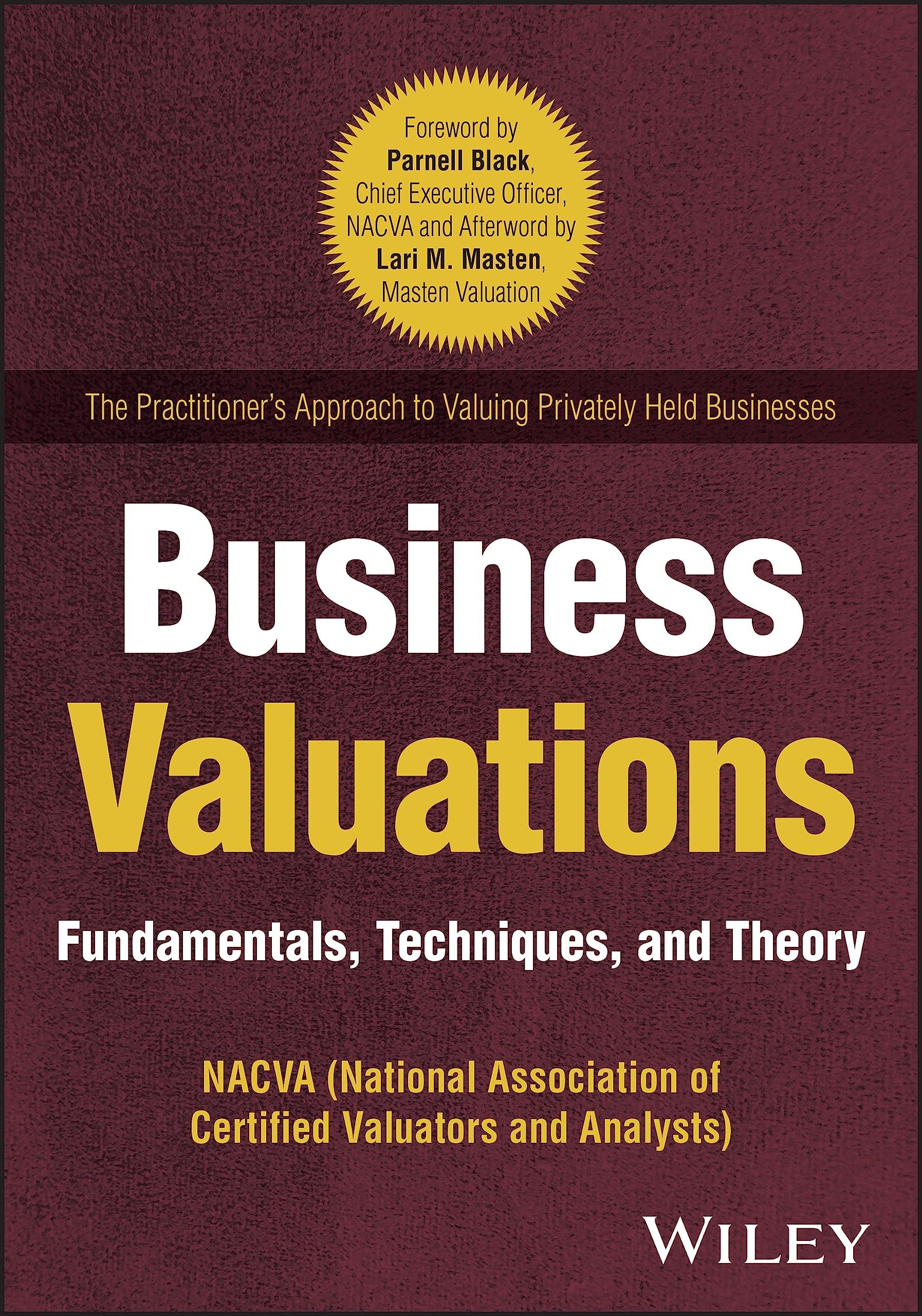 business valuations fundamentals techniques and theory 1st edition nacva 1394204736, 978-1394204731