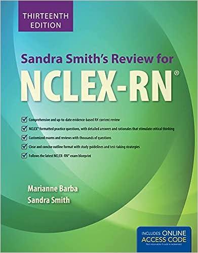 sandra smiths review for nclex-rn 13th edition marianne p. barba, sandra f. smith 1284070913, 978-1284070910