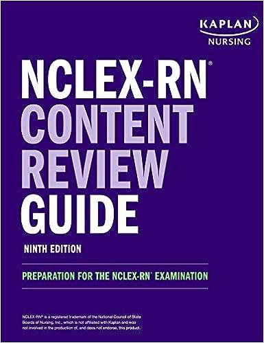 nclex-rn content review guide preparation for the nclex-rn examination 9th edition kaplan nursing 1506273831,