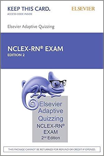 elsevier adaptive quizzing for the nclex-rn exam 2nd edition elsevier 0323429149, 978-0323429146