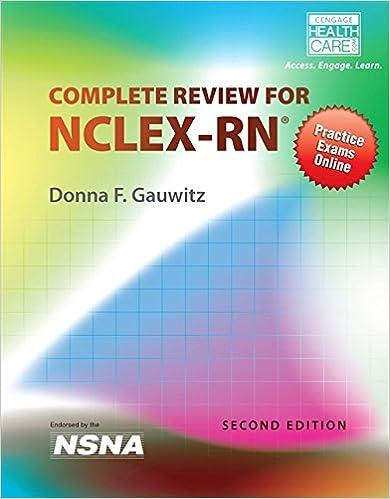 complete review for nclex-rn 2nd edition donna f. gauwitz 1133282415, 978-1133282419