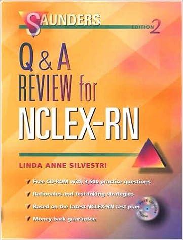 saunders q and a review for nclex-rn 2nd edition linda anne silvestri 0721692389, 978-0721692388