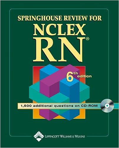 springhouse review for nclex-rn 6th edition springhouse 1582558299, 978-1582558295