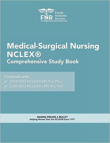 medical surgical nursing nclex comprehensive study book 1st edition feuer nursing review 1717015794,
