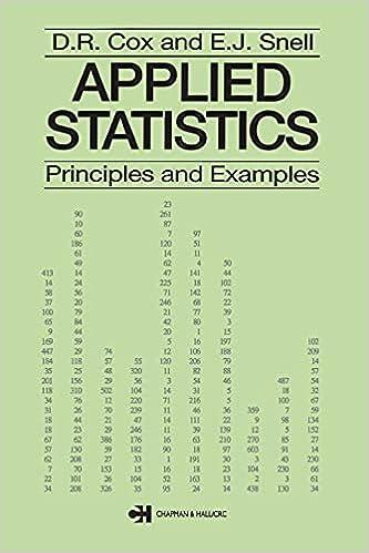 applied statistics principles and examples 1st edition d.r. cox , e. j. snell, chris chatfield , jim zidek