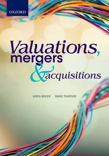 valuations mergers and acquisitions 1st edition greg beech, dave thayser 0199052778, 978-0199052776