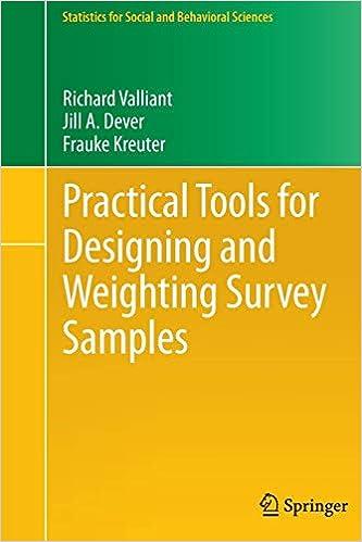 practical tools for designing and weighting survey samples statistics for social and behavioral sciences 1st