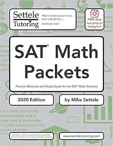 sat math packets 2020 edition mike settele 1686243871, 978-1686243875