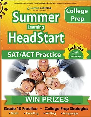 summer learning headstart sat act practice 1st edition lumos summer learning headstart 1949855643,