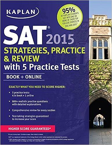 sat 2015 strategies practice and review 2015 edition kaplan 1618655833, 978-1618655837