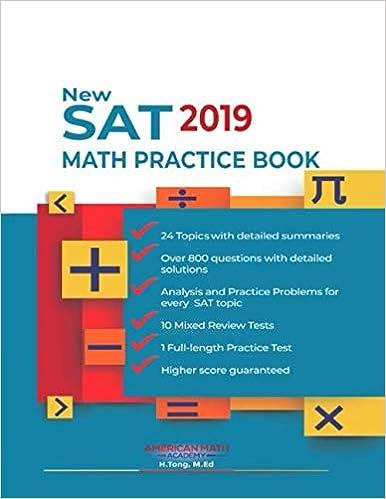 new sat 2019 math practice book 2019 edition american math academy 1798956888, 978-1798956885