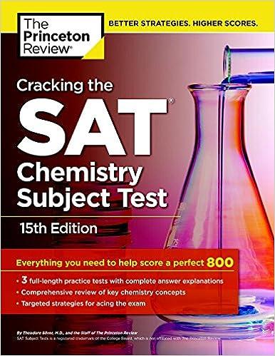 cracking the sat chemistry subject test 15th edition princeton review 0804125686, 978-0804125680