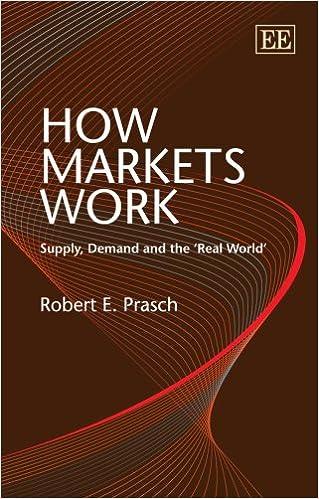 how markets work supply demand and the real world 1st edition robert e. prasch 1847206131, 978-1847206138