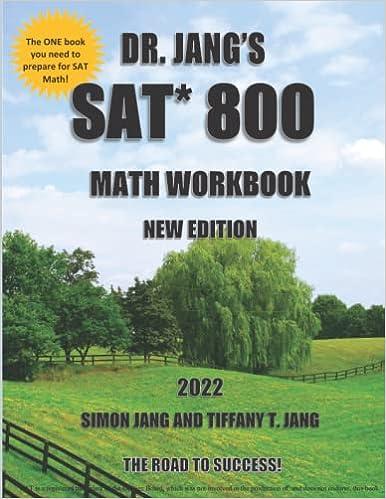 sat 800 math workbook 2022 2022 dr. simon jang, tiffany t. jang 1081191465, 978-1081191467